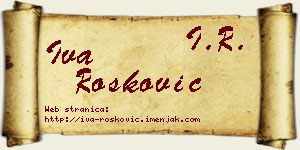 Iva Rošković vizit kartica